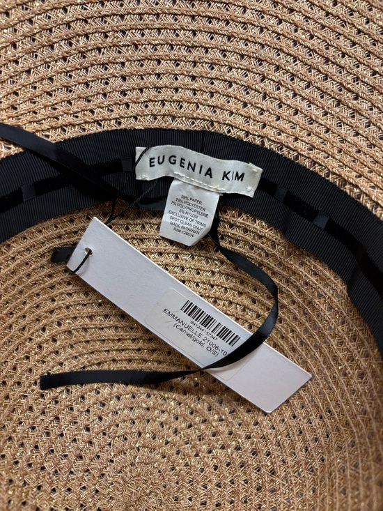 Eugenia Kim Natural Straw Sun Hat with Black Trim main image 4